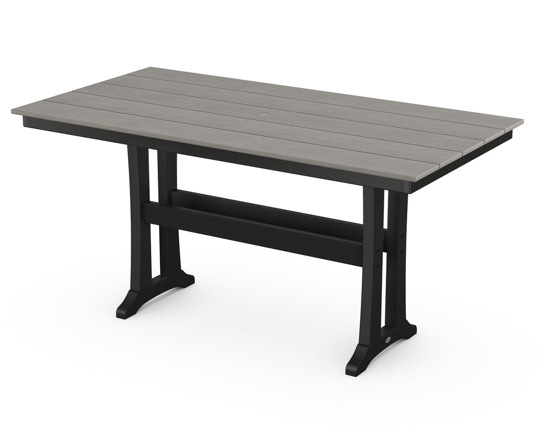 POLYWOOD® Farmhouse Trestle 37" x 72" Counter Table