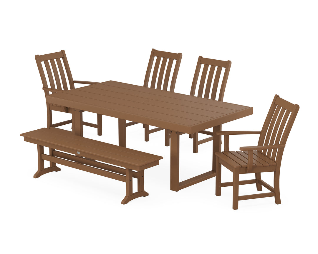 POLYWOOD® Vineyard 6-Piece Dining Set with Bench