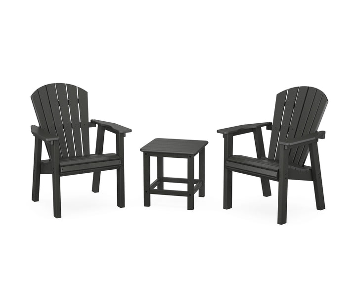 POLYWOOD® Seashell 3-Piece Upright Adirondack Chair Set