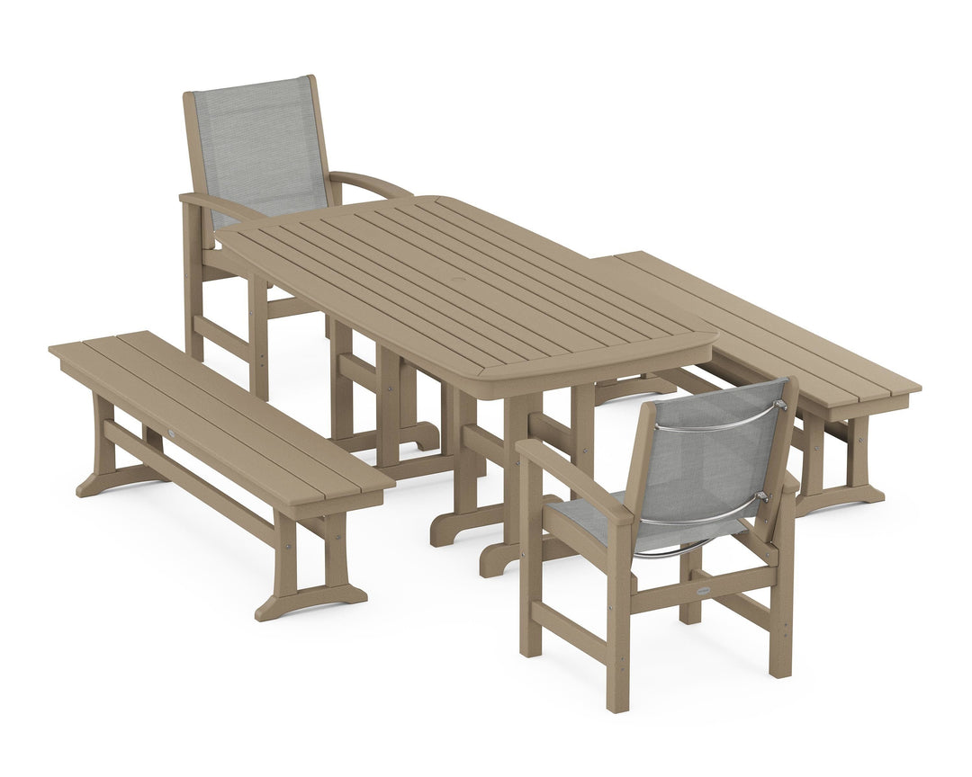 POLYWOOD® Coastal 5-Piece Dining Set
