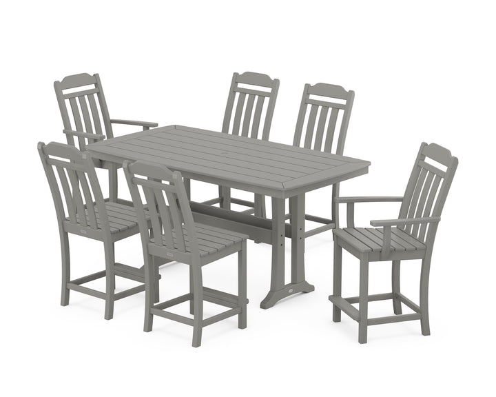 Country Living Cottage 7-Piece Counter Set with Trestle Legs
