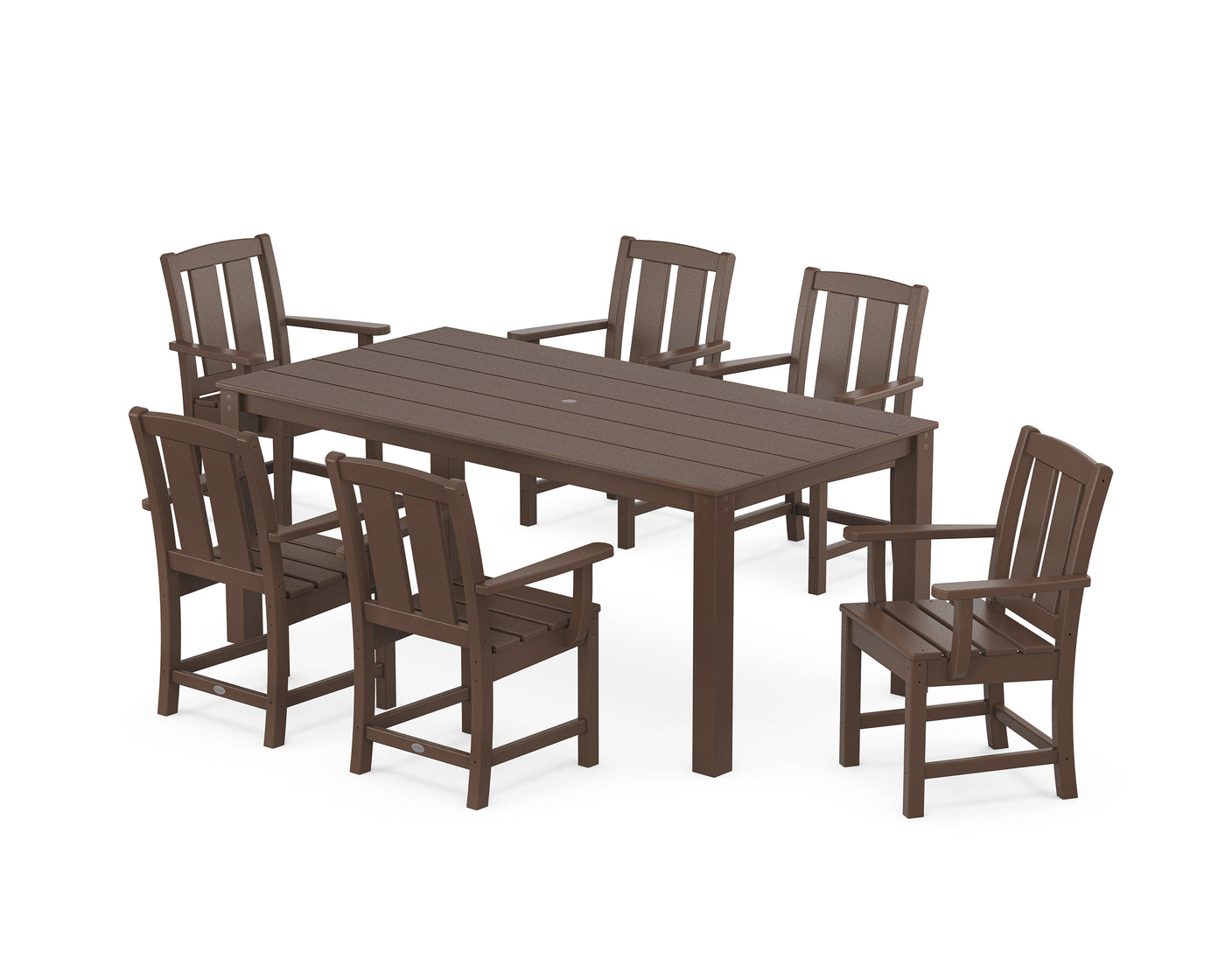 Mission Arm Chair 7-Piece Parsons Dining Set