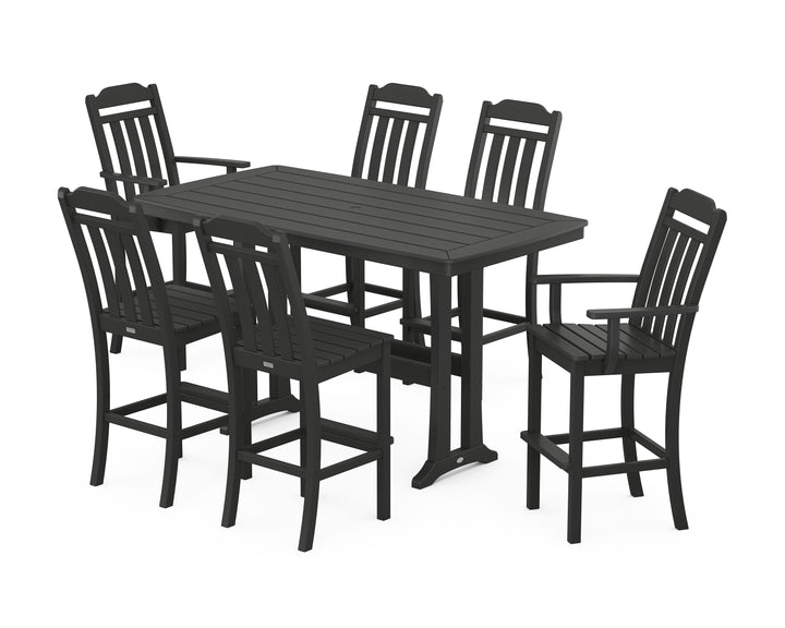 Country Living Cottage 7-Piece Bar Set with Trestle Legs