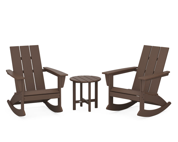 POLYWOOD® Modern 3-Piece Adirondack Rocking Chair Set