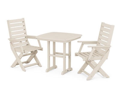 Captain Folding Chair 3-Piece Dining Set