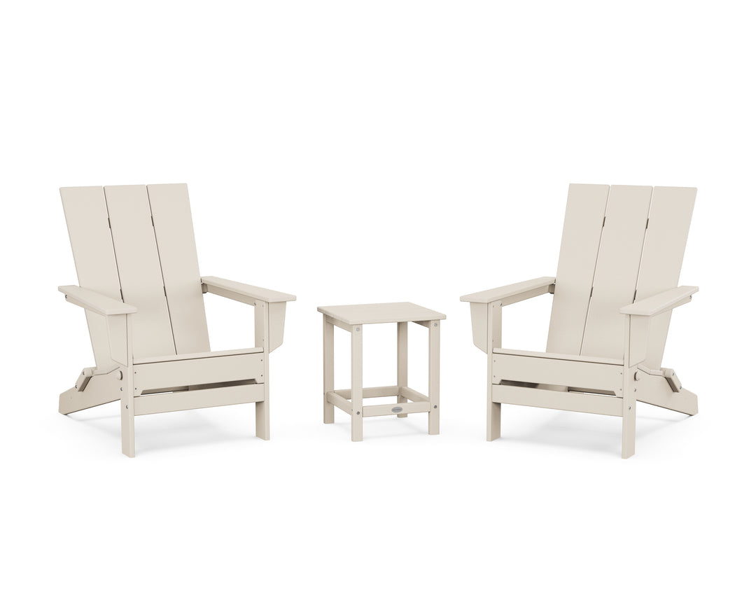 POLYWOOD® 3-Piece Modern Studio Folding Adirondack Set