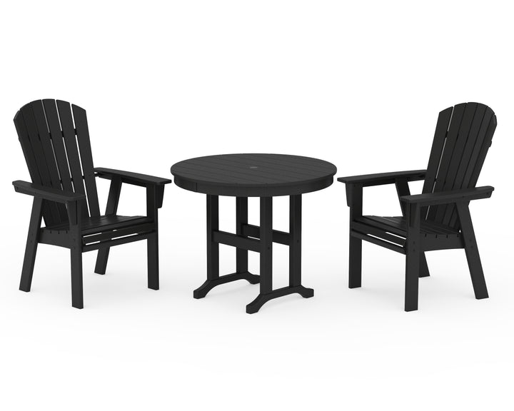 POLYWOOD® Nautical Adirondack 3-Piece Round Dining Set