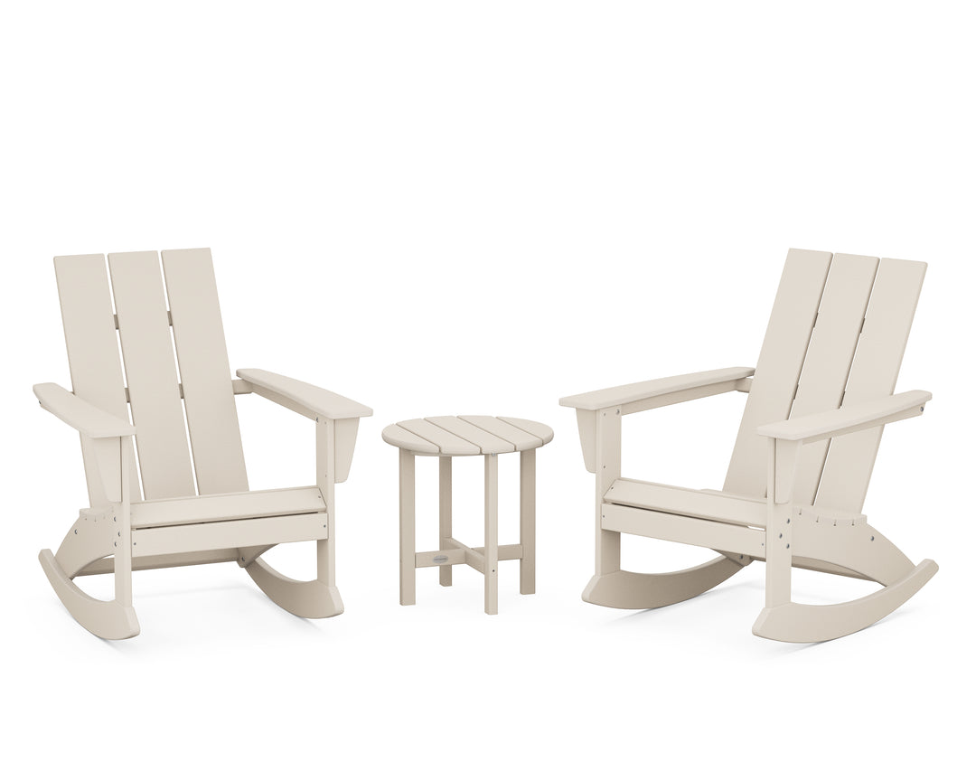 POLYWOOD® Modern 3-Piece Adirondack Rocking Chair Set