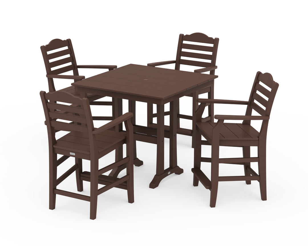 Draper James™ by  POLYWOOD® Savannah 5-Piece Farmhouse Counter Set with Trestle Legs