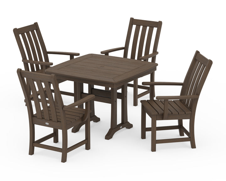 POLYWOOD® Vineyard 5-Piece Dining Set with Trestle Legs