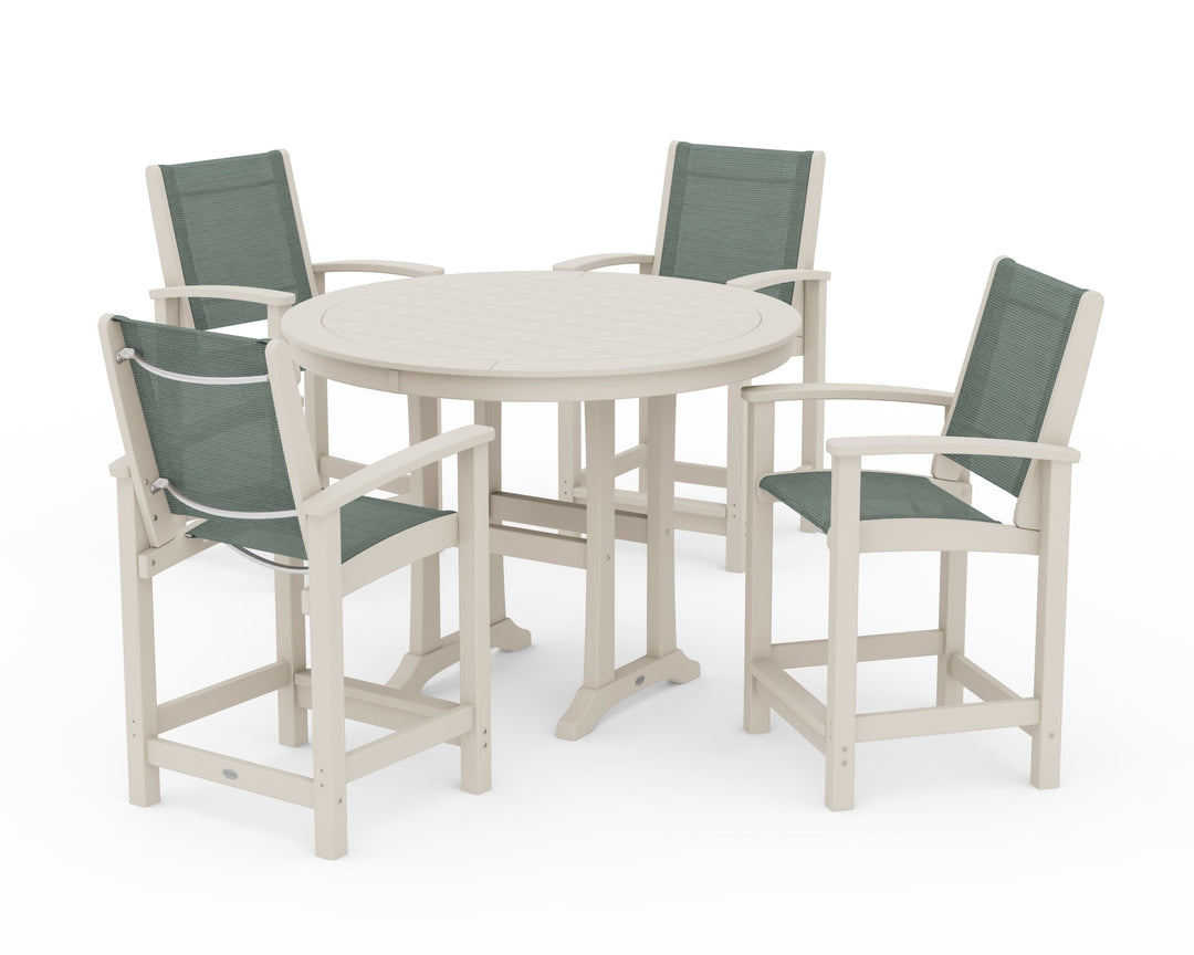 POLYWOOD® Coastal 5-Piece Counter Set