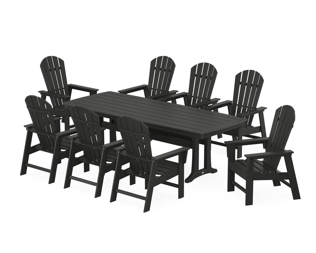 POLYWOOD® South Beach 9-Piece Dining Set with Trestle Legs