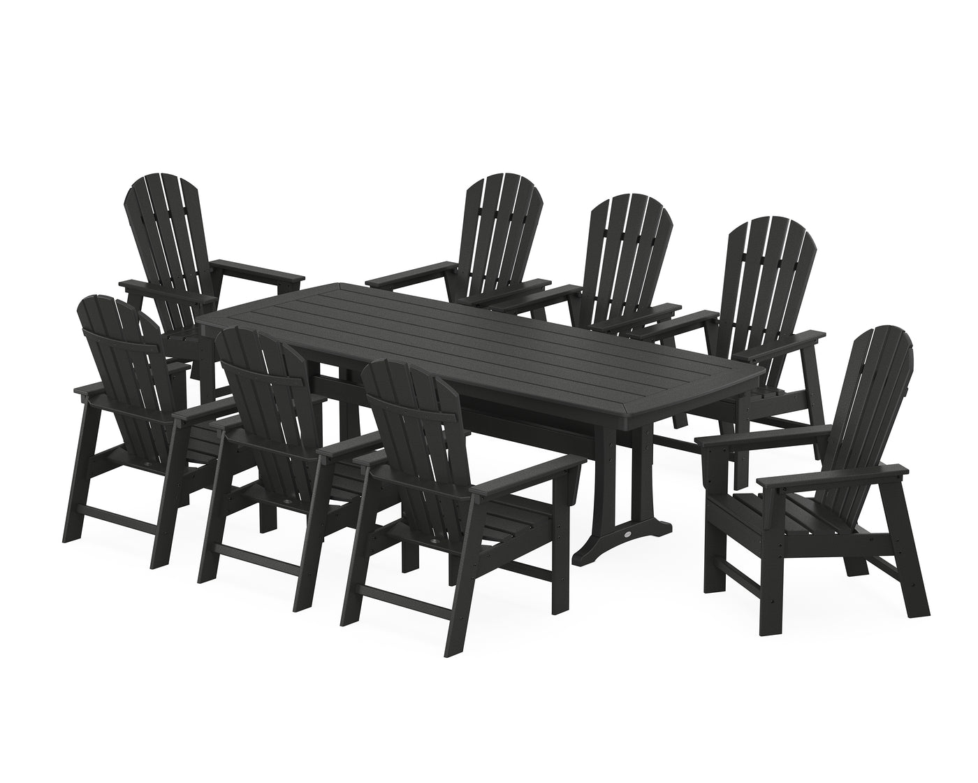 South Beach 9-Piece Dining Set with Trestle Legs