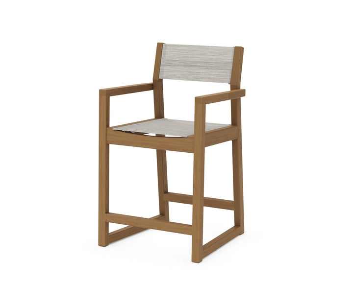 POLYWOOD® EDGE Sling Counter Arm Chair