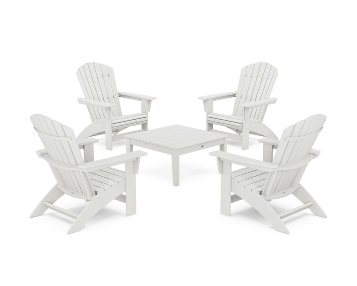 POLYWOOD® 5-Piece Nautical Grand Adirondack Chair Conversation Group