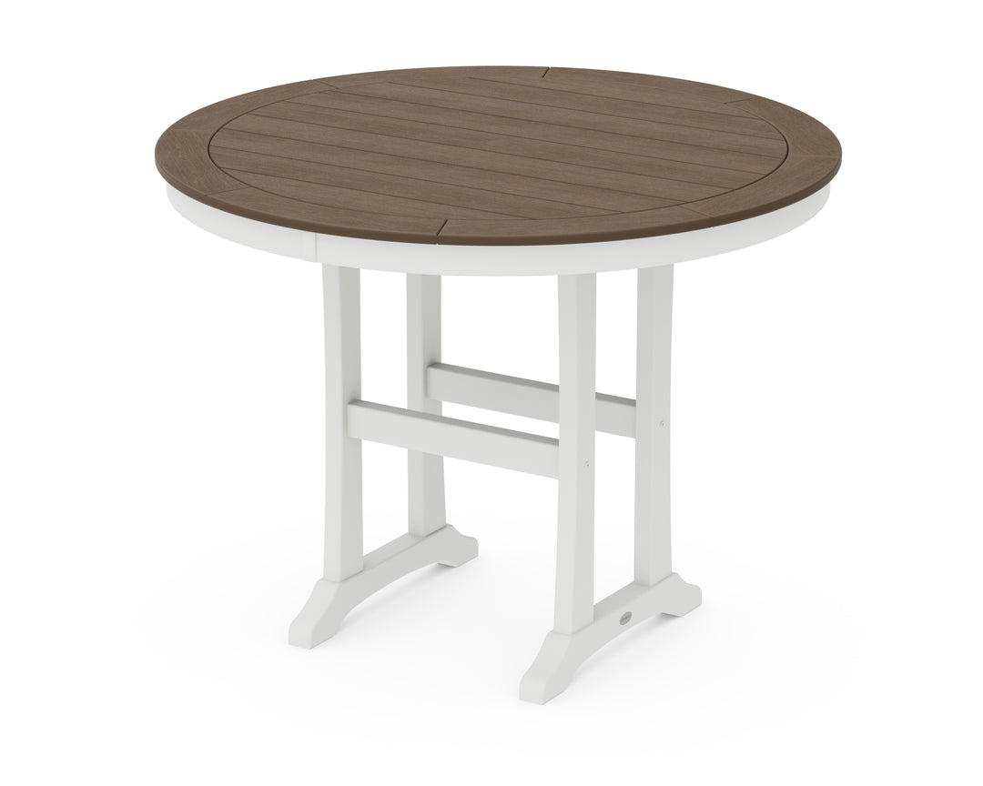 POLYWOOD® Nautical Trestle 48" Round Counter Table