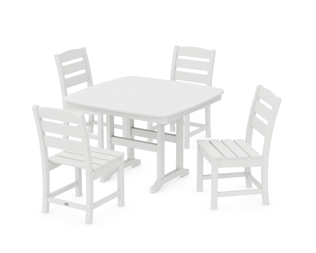 POLYWOOD® Lakeside Side Chair 5-Piece Dining Set with Trestle Legs