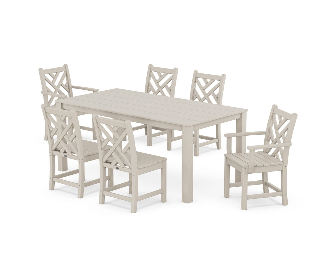 POLYWOOD® Chippendale 7-Piece Parsons Dining Set