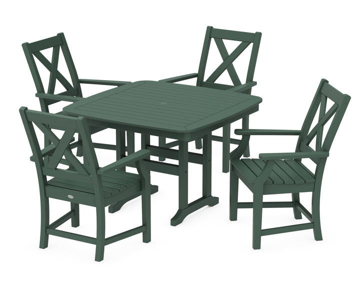 POLYWOOD® Braxton 5-Piece Dining Set with Trestle Legs