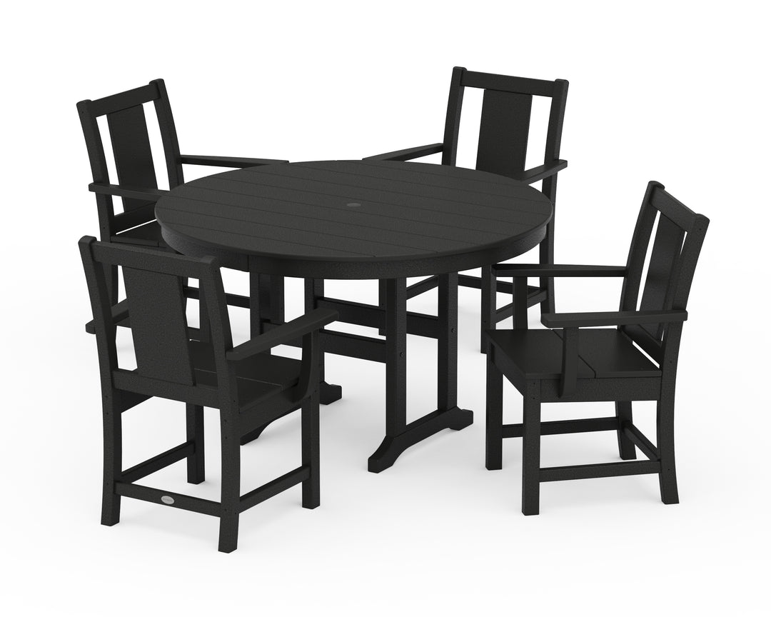POLYWOOD® Prairie 5-Piece Round Farmhouse Dining Set