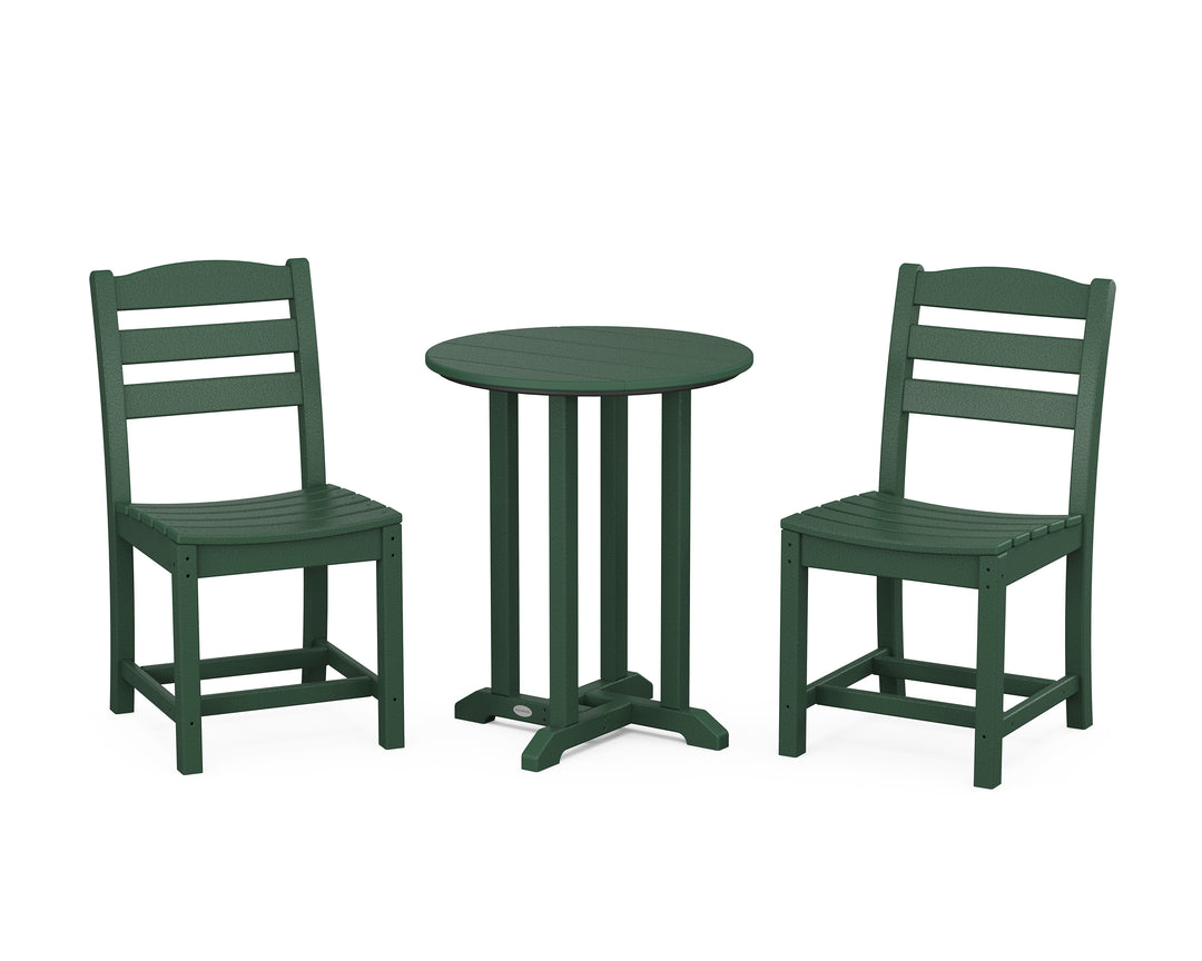 POLYWOOD® La Casa Café Side Chair 3-Piece Round Bistro Dining Set