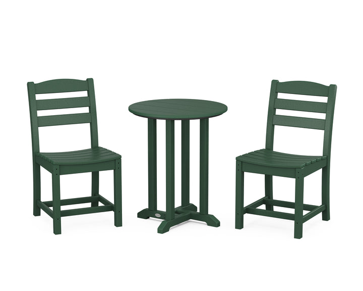 POLYWOOD® La Casa Café Side Chair 3-Piece Round Bistro Dining Set