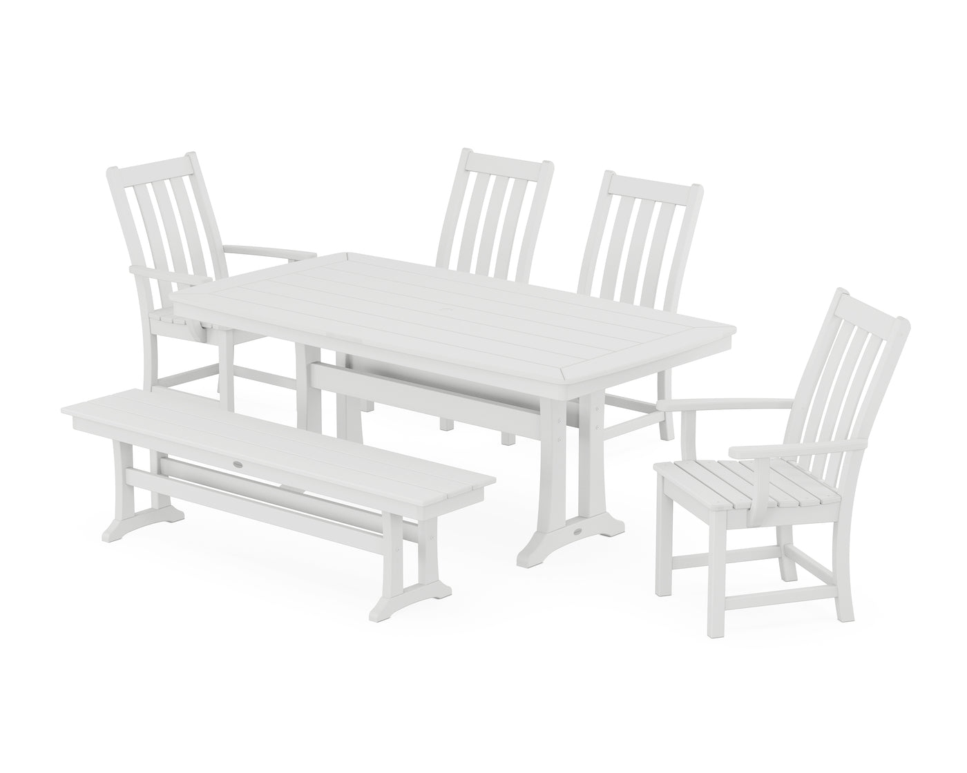 Vineyard 6-Piece Dining Set with Trestle Legs