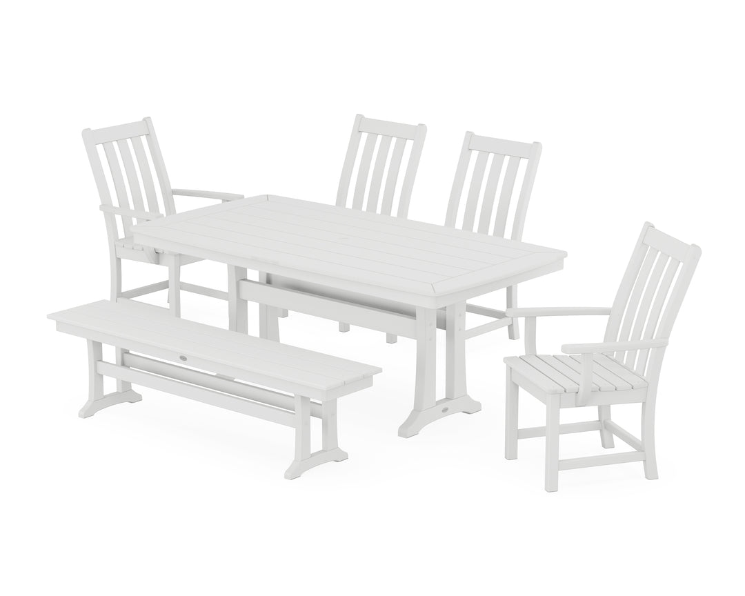 POLYWOOD® Vineyard 6-Piece Dining Set with Trestle Legs