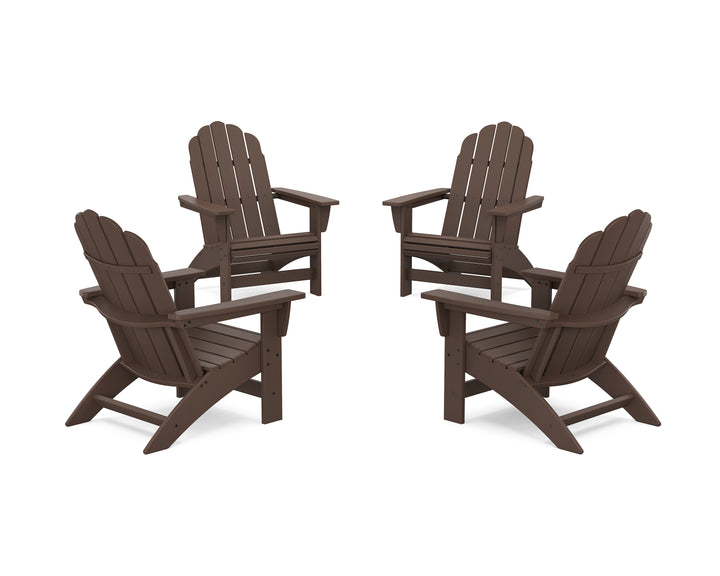 POLYWOOD® 4-Piece Vineyard Grand Adirondack Chair Conversation Set