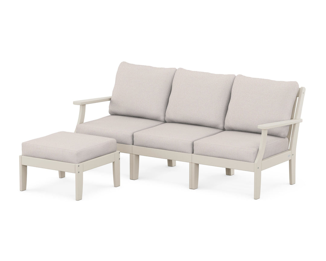POLYWOOD® Braxton Modular 4-Piece Deep Seating Set with Ottoman