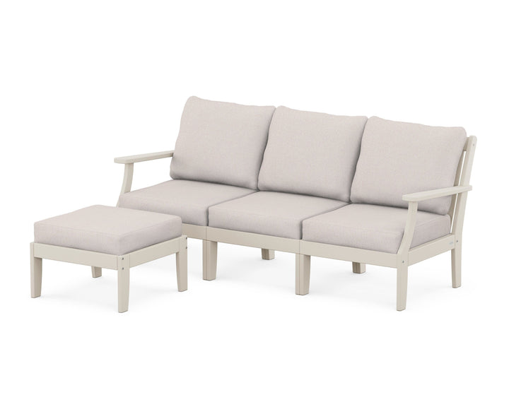 POLYWOOD® Braxton Modular 4-Piece Deep Seating Set with Ottoman