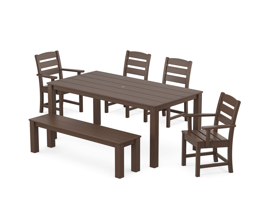 POLYWOOD® Lakeside 6-Piece Parsons Dining Set with Bench
