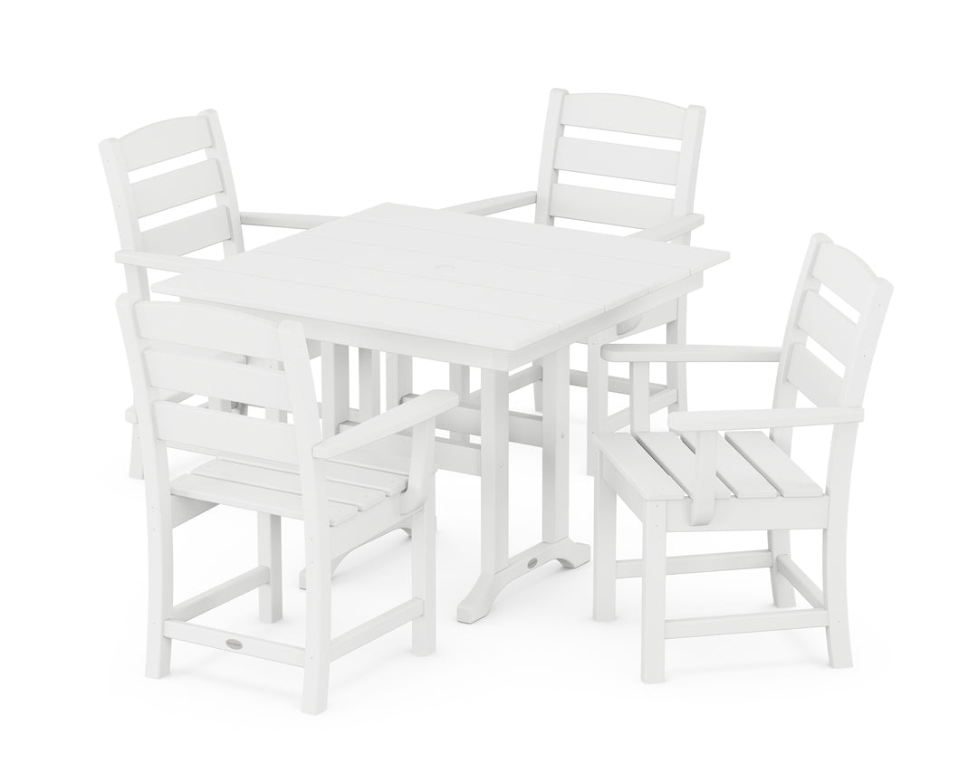 POLYWOOD® Lakeside 5-Piece Farmhouse Dining Set