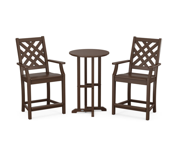Country Living Wovendale 3-Piece Farmhouse Bistro Counter Set