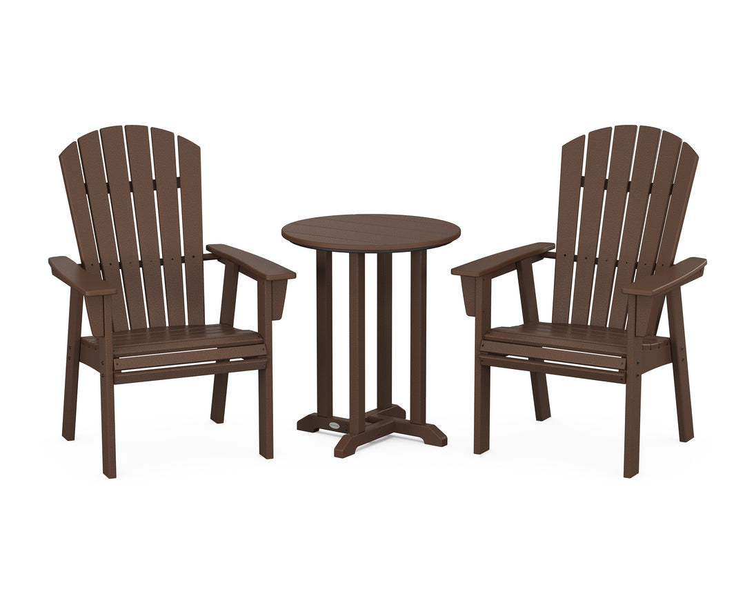 POLYWOOD® Nautical Adirondack 3-Piece Round Bistro Dining Set