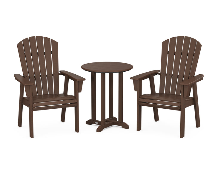 POLYWOOD® Nautical Adirondack 3-Piece Round Bistro Dining Set