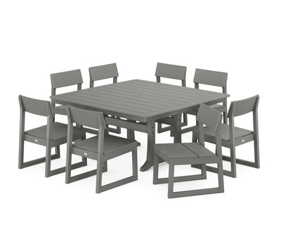 EDGE Side Chair 9-Piece Dining Set with Trestle Legs