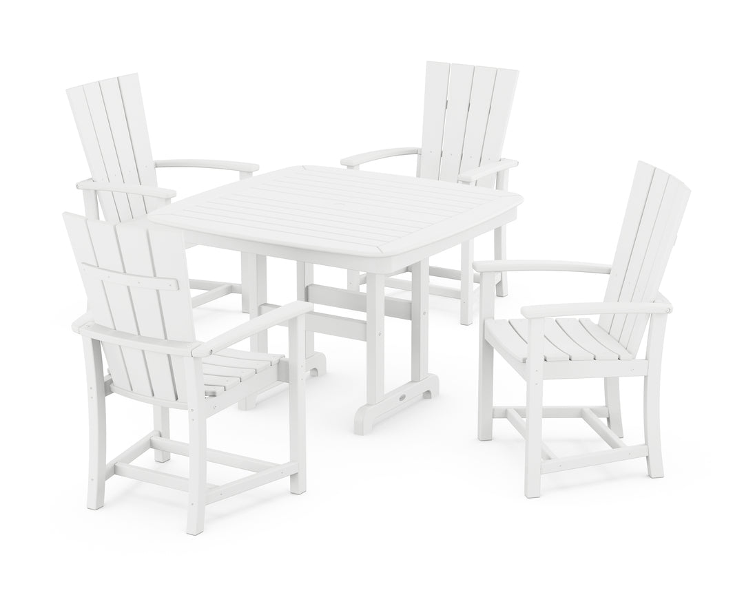 POLYWOOD® Quattro 5-Piece Dining Set with Trestle Legs