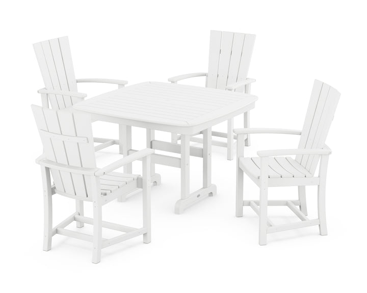 POLYWOOD® Quattro 5-Piece Dining Set with Trestle Legs