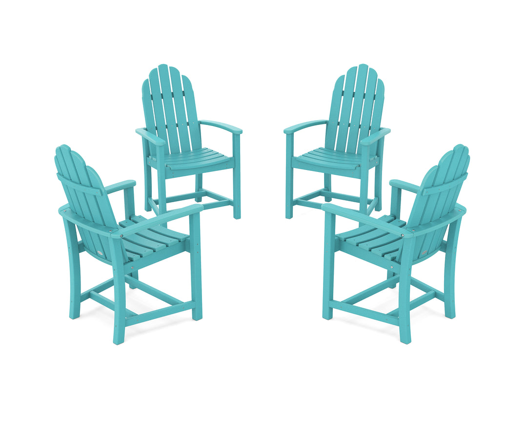 POLYWOOD® Classic 4-Piece Upright Adirondack Conversation Set