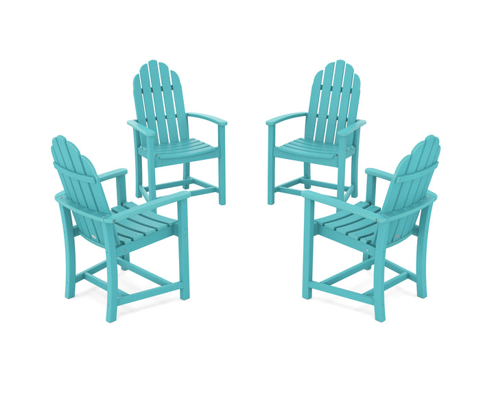 POLYWOOD® Classic 4-Piece Upright Adirondack Conversation Set