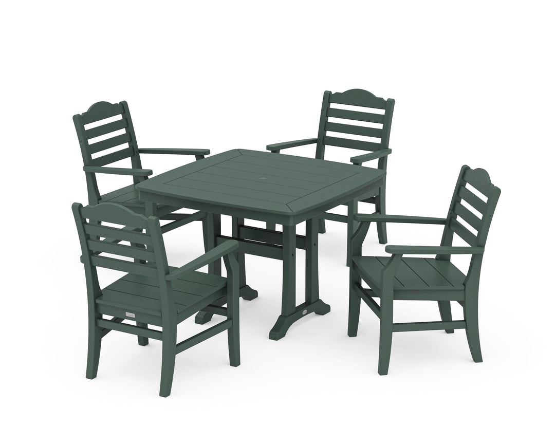 POLYWOOD® Savannah 5-Piece Dining Set with Trestle Legs