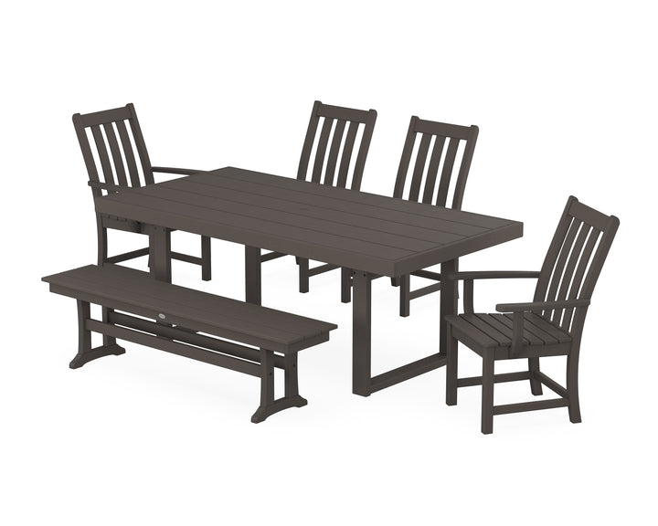 POLYWOOD® Vineyard 6-Piece Dining Set with Bench