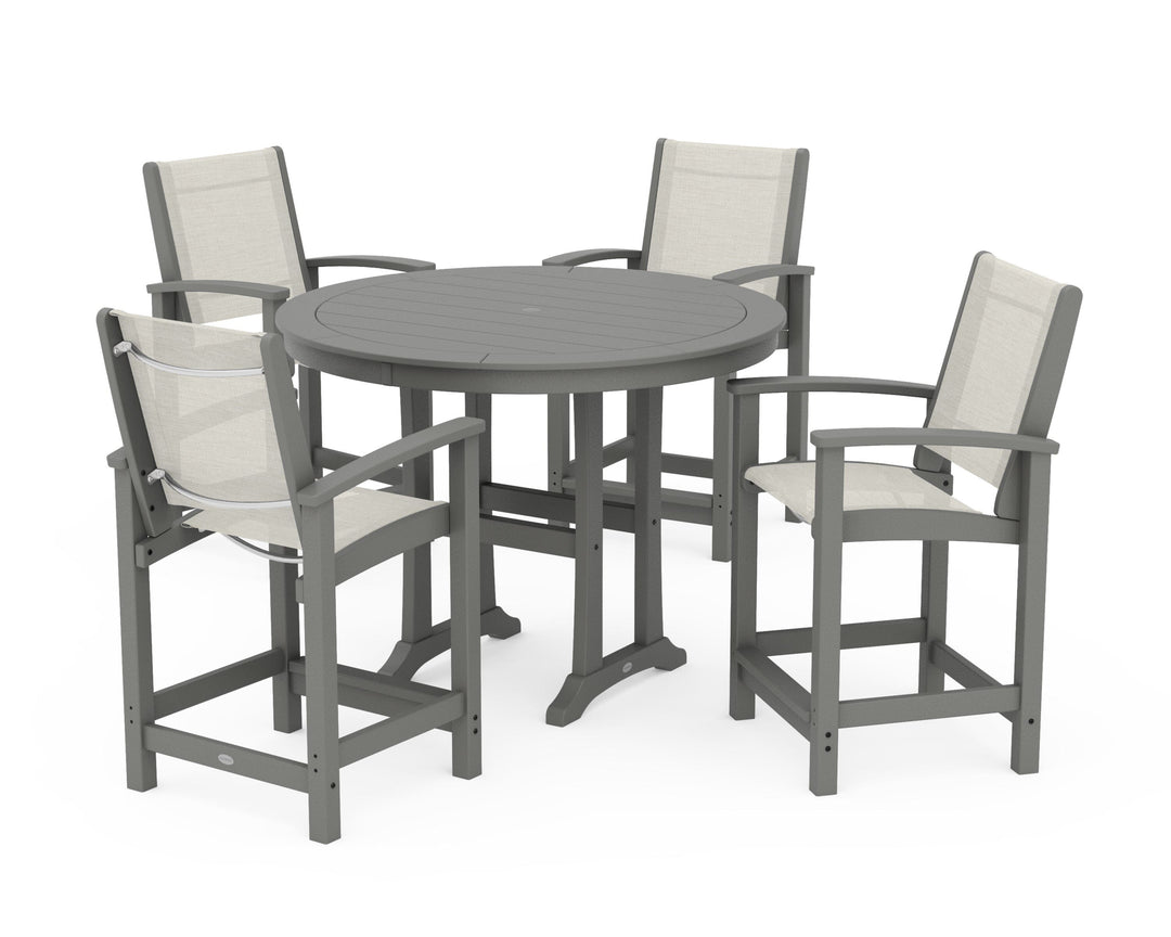 POLYWOOD® Coastal 5-Piece Counter Set