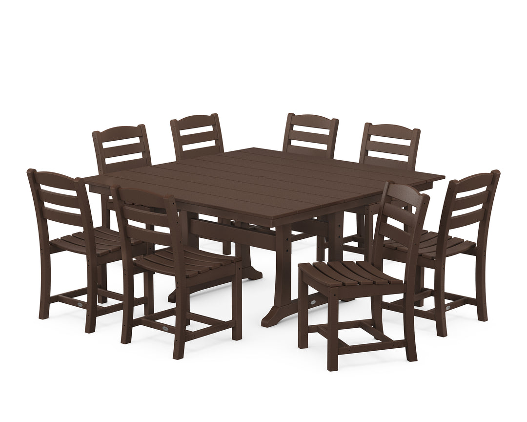 POLYWOOD® La Casa Café 9-Piece Farmhouse Trestle Dining Set