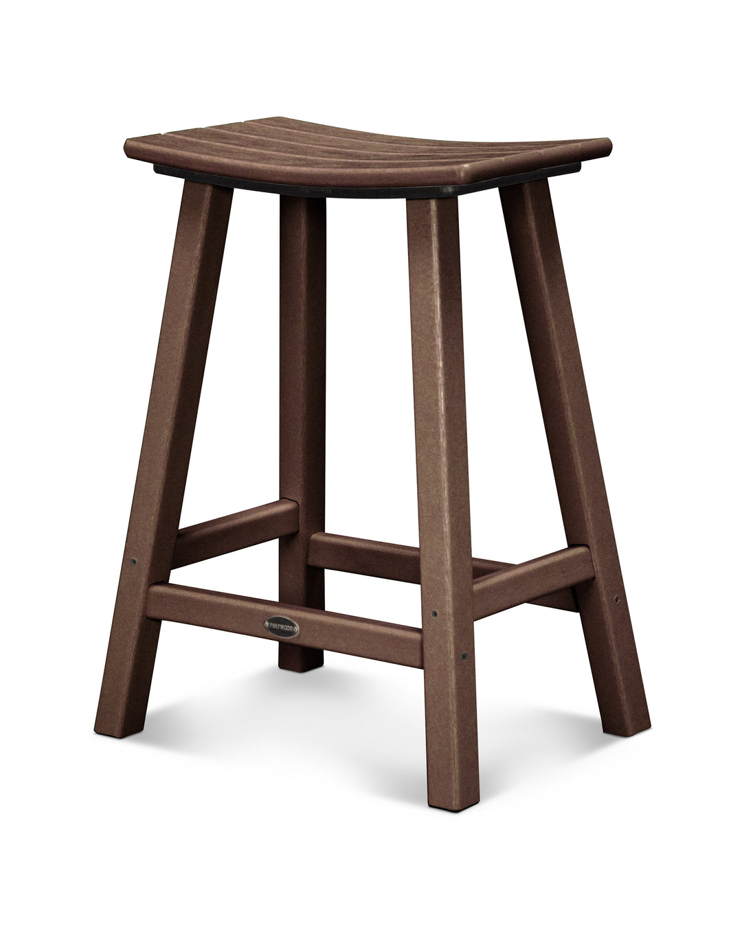 POLYWOOD® Traditional 24" Saddle Counter Stool