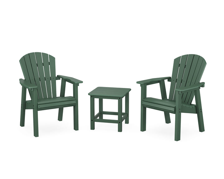 POLYWOOD® Seashell 3-Piece Upright Adirondack Chair Set