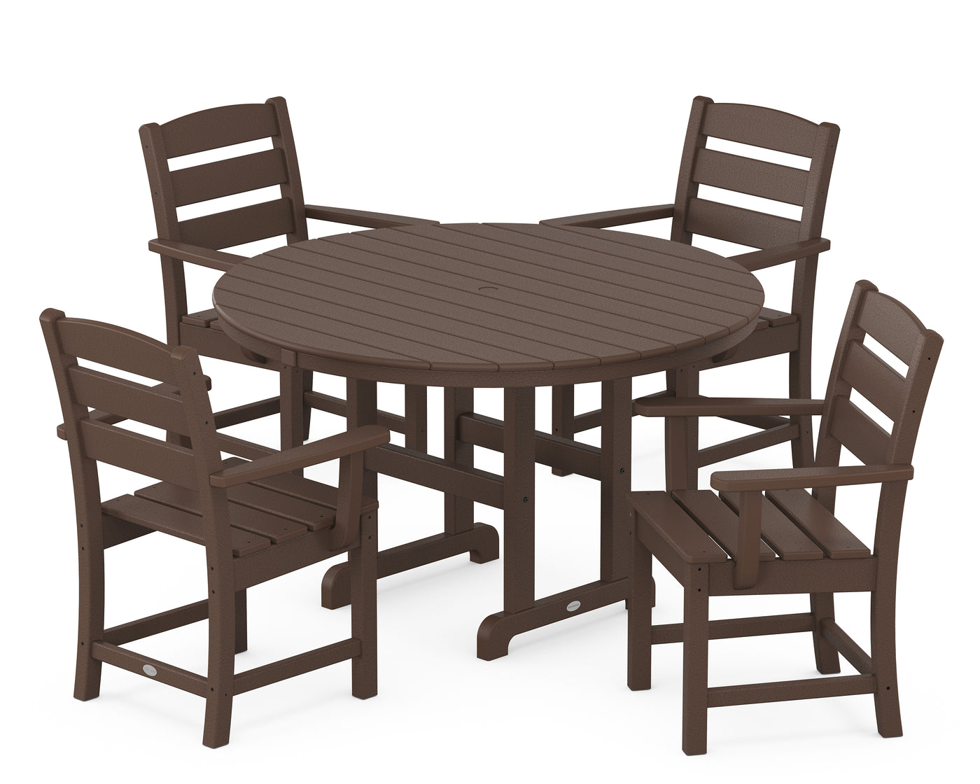 Lakeside 5-Piece Round Farmhouse Dining Set