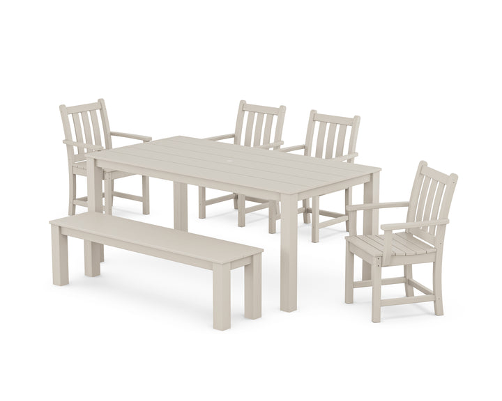 POLYWOOD® Traditional Garden 6-Piece Parsons Dining Set with Bench