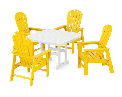 South Beach 5-Piece Dining Set with Trestle Legs